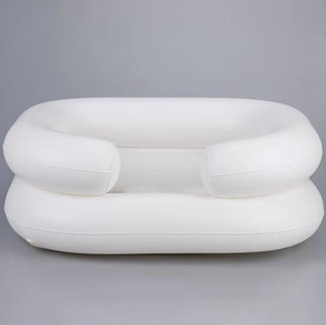 Bassin de lavage portable et moderne gonflable pour spa, <span class=keywords><strong>aide</strong></span> auxiliaire pour le lavage des personnes alitées, bol peu profond avec tube de vidange, pour usage domestique et clinique - Product Image 4