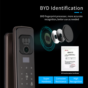 Khóa cửa thông minh <span class=keywords><strong>HUNE</strong></span> OEM, chống nước, nhận dạng vân tay sinh trắc học, tích hợp BLE, Tuya WiFi, ứng dụng TTlock, mật khẩu, thẻ từ, chìa khóa thông minh - Product Image 5