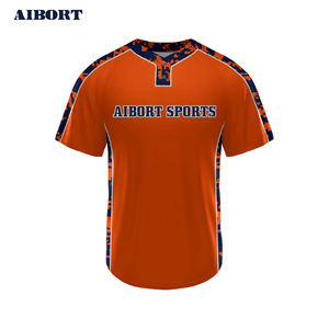 Aolan Breath able Plus Size Custom <span class=keywords><strong>2</strong></span>-Knopf-Baseball-Trikots ets für Team uniformen und Freizeit kleidung (Unisex) - Product Image 1