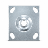Plaque de montage carrée pour roulettes, plaquée zinc, base de connexion robuste, quincaillerie de remplacement