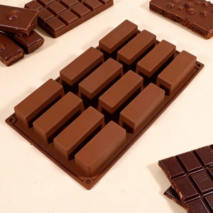 Moules en silicone pour la décoration, moule en silicone pour fondant, moule 3D, moule en silicone pour barre de chocolat, moule en silicone pour gâteau en forme de 12 barres longues connectées - Product Image 4