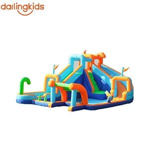 Château Gonflable Licorne Dinosaure pour Enfants avec Toboggan Aquatique et Souffleur – Idéal pour Fêtes - Product Image 4