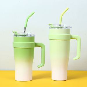 Vaso Térmico de Viaje para Auto, con Asa, 40oz, Tapa, Pajita, Antideslizante, OEM, ODM, Logotipo Personalizado - Product Image 4