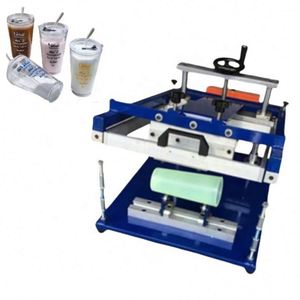 New Beverage <b>Cup</b> Screen Printing Machine Hand Operated Cylindrical Multicolor - Product Image 6