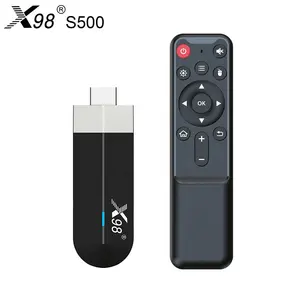 X98 S500 الروبوت 11.0 مربع التلفزيون الذكية Amlogic S905Y4 دعم 2.4G/5G المزدوج واي فاي 4K مجموعة أعلى مشغل وسائط تي في بوكس البسيطة جهاز استقبال للتليفزيون X98S500