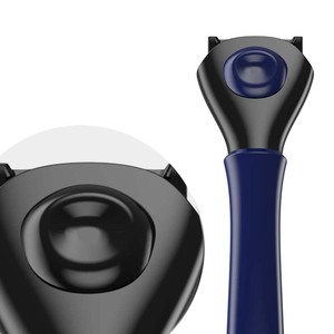 Rasoir en plastique en caoutchouc souple à bas prix Manche droit Rasoir à 5 lames pour hommes - Product Image 4