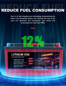 Yauneidak 40B19 12.8V 700CCA Baterai Mobil Lithium LiFePO4 Baterai Start Stop Otomatis Pengganti Baterai Asam Timbal Bebas Perawatan AGM - Product Image 3