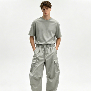Pantaloni Cargo Vintage Giapponesi in Stile Techwear, Traspiranti, ad Asciugatura Rapida, con Pieghe Frontali, in Nylon/Cotone, Vita Elastica con Coulisse, Multi Tasche, Gamba Larga - Product Image 6