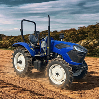 Tracteur 4x4 puissant de 100 CV avec cabine climatisée, système hydraulique robuste et levage haute performance pour les travaux agricoles à grande échelle