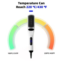 Fabrik preis Benutzer definiertes Logo Steam Haar glätter Kamm Professional Portable 2 In 1 Haar glättung bürste