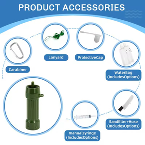 Mini Purificatore d'Acqua d'Emergenza a Cannuccia per Campeggio, Escursionismo, Filtro Portatile per Acqua Potabile - Product Image 2