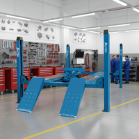 Pont élévateur hydraulique quatre colonnes AUTEC 4000 kg avec hauteur de levage supérieure à 185 cm et durée de vie de 10 ans pour garage