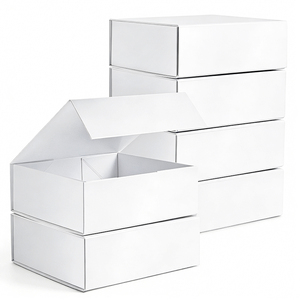 Boîtes d'emballage rigides pour cadeaux, blanches, pliables, avec fermeture magnétique, pour cosmétiques, vente en gros - Product Image 6