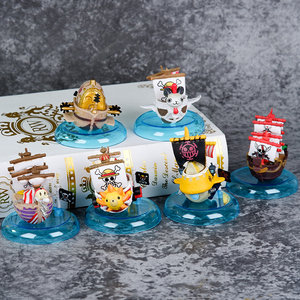 6ชิ้น/เซ็ตหนึ่งชิ้น6ซม. เรือเรือ Rover ทะเล Sunny Going Merry collect รูปปั้นของเล่นอะนิเมะ PVC ของขวัญ - Product Image 1
