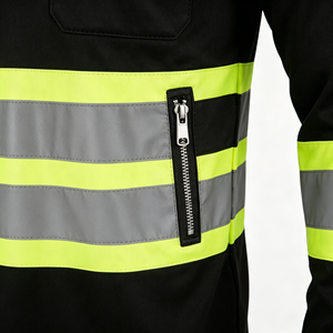 High Visibility Waterproof Reflective Safety Bomber Jacket for Road Work with Customizable Logo - Product Image 5
