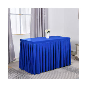 Blue Disposable <b>Table</b> Skirt Ruffle for Wedding <b>Parties</b> Event and <b>Party</b> <b>Table</b> <b>Decoration</b>-Wholesale <b>Table</b> Skirts - Product Image 1
