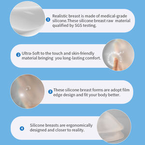 Prótesis <span class=keywords><strong>de</strong></span> Seno Triangular <span class=keywords><strong>de</strong></span> Silicona Xinxinmei OEM/ODM, Forma <span class=keywords><strong>de</strong></span> Seno para Mujeres, Mastectomía, Transparente, Cómoda, Personalizable, Postoperatoria - Product Image 4