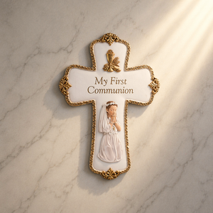 เรซินที่ไม่ซ้ำกัน My First Communion Praying Girl ศา<span class=keywords><strong>ส</strong></span>นา Wall Cross - Product Image 6