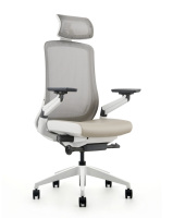 Chaise de bureau exécutive ergonomique moderne à dossier haut en maille avec massage et soutien lombaire