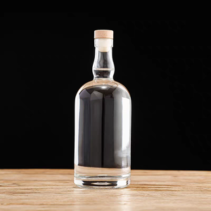 Botella de Tequila de Vidrio de 380 ml, 700 ml, 750 ml para Decoración de Fiestas de Cumpleaños con Corcho de Madera, Bebidas Alcohólicas, Whisky - Product Image 2