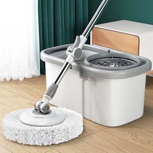 Rotating Spin Mop With Bucket Cotton Head Dual Use For Floor Cleaning - Product Image 1