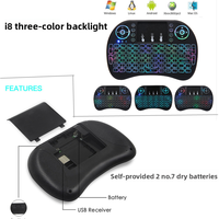 Mini Teclado Inalámbrico I8 Colorido para Android TV Box, Proyector Inteligente, Control Remoto con Retroiluminación
