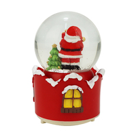 Ornement de Noël personnalisé, boule à neige avec lumières, musique, ballons d'eau, résine, artisanat, cadeau de Noël, conception artificielle