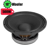 Woofer de Alta Potencia de 10 Pulgadas y 500 W, 96 dB, con Canasta de Aluminio Fundido a Presión e Imán de Ferrita de 50 oz, para Graves Profundos