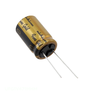 Condensador Original de Aluminio con Orificio Pasante, 470UF, 20%, 35V, RADIAL TH UFG1V471MHM, 470 uF - Product Image 1