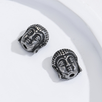 En Acier Inoxydable Antique Maitreya Bouddha Moine Tête Forme Entretoise Charme Perle Lâche Connecteurs Bijoux Pendentif Pour Bracelet Collier
