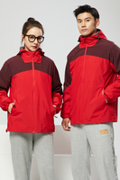 Veste unisexe 3-en-1 imperméable coupe-vent à capuche avec doublure polaire amovible pour la randonnée et le travail en extérieur, logo personnalisé