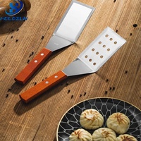 Offre Spéciale – Ensemble de 2 Spatules de Barbecue en Acier Inoxydable Style Coréen avec Manche en Bois pour Cuisine et Cuisson en Extérieur