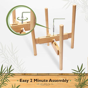 Indoor <strong>Plant</strong> Stand Bamboo Adjustable Tall Indoor Planter Stand Mid Century Modern <strong>Plant</strong> Stands Indoor <strong>Corner</strong> <strong>Plant</strong> Holder - Product Image 4