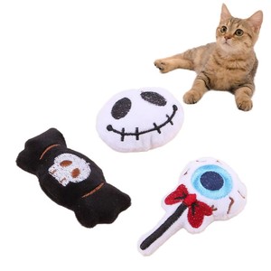 High Quality Halloween Pumpkin <b>Cat</b> Teaser Stick Creative Candy Toy and Ghost Chew Toys for Dogs - Product Image 1