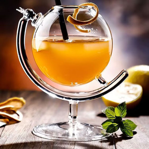 Cocktail Glass Bar Celebrity Personality Western Restaurant <b>Cold</b> Drink <b>Cups</b> With Lids and Straws - Product Image 5