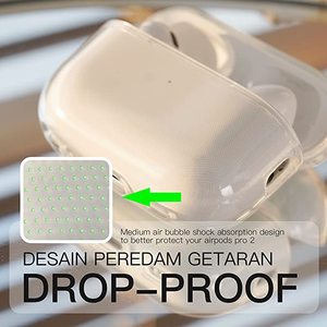 Coque de protection transparente en ABS souple anti-chute et anti-perte pour tous les étuis de chargement sans fil avec porte-clés intégré - Product Image 3