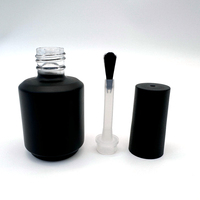 YALI N1004 Envase de Vidrio Vacío para Esmalte de Uñas de 15 ml, Forma Cilíndrica, Tapa con Pincel, Sellado, Estampado en Caliente, Serigrafía, Color Personalizado