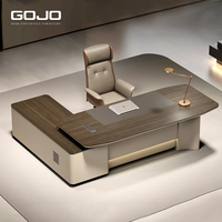 Bureau de direction moderne et simple, ergonomique et durable, avec table et chaise de président, style luxe léger