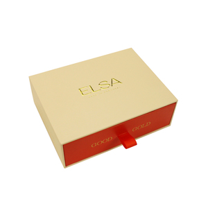 Eco Friendly Custom Logo Cardboard Jewelry Ribbon Sliding <b>Drawer</b> Gift Cosmetics Packaging Paper Box - Product Image 1