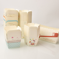 Mafen Cajas de cartón cuadradas de cuatro lados en relieve para hornear, aptas para alimentos, de pasteles para embalaje, ventaja UV, personalizable