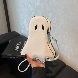 New Niche Halloween Ghost Purse Women Creative Street Spicy Girl Funny Single Shoulder <b>Crossbody</b> PU Leather <b>Bag</b> - Product Image 1