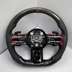 Volante de Fibra de Carbono con LED de Alta Calidad para <span class=keywords><strong>Mercedes</strong></span> Benz, con Empuñadura de Cuero, Personalización de 1 Pieza, Venta Directa de Fábrica - Product Image 5