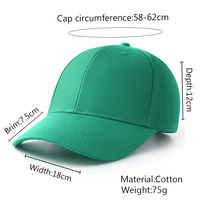 Gorra de Béisbol de Algodón Estructurada de 6 Paneles con Diseño de Bordado de Logotipo Personalizado, Gorra Deportiva Lisa, Gorra de Talla Grande