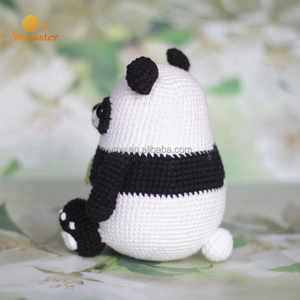 Mini Mềm Động Vật Amigurumi Handmade Búp Bê Dễ Thương Eco Crochet <span class=keywords><strong>Panda</strong></span> Bear Đồ Chơi Nhồi Bông - Product Image 5