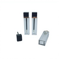 Tube de brillant à lèvres carré transparent personnalisé en gros personnalisé conteneur d'emballage cosmétique tube de brillant à lèvres en plastique vide