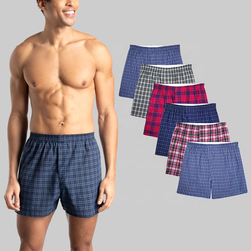 Vente en gros Boxer homme tissé en Offre Spéciale Boxer homme tissé d'usine OEM Sous-vêtements homme Boxer