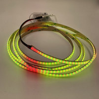 Bande LED RGB COB 5V IP20, éclairage ambiant, auto-adhésive, lumière linéaire avec effet d'eau courante, flexible, type corde