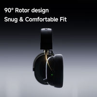 Casque supra-auriculaire ANC à faible latence MCHOSE V9 Turbo avec haut-parleur premium de 60 mm, rotor à 90 degrés, sans fil, pour jeux sur ordinateur et streaming