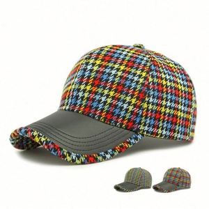 Nueva Gorra de Béisbol de Moda Coreana con Diseño de Pata de Gallo y Parte Superior Rígida para Mujer, Gorra de Béisbol con Visera de PU y Costuras Personalizadas para Protección Solar de Primavera - Product Image 2