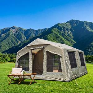 Custom Logo Luxury <b>Large</b> <b>Inflatable</b> Oxford PVC Two Bedrooms Tent 5-7 Persons Waterproof Durable Four-Season Portable Outdoor - Product Image 2
